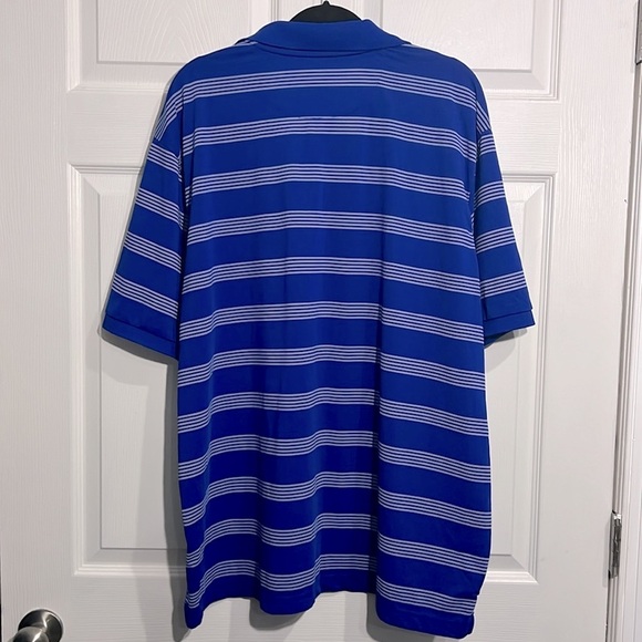 CHAPS 78 GOLF Men’s Stay Dry Polo Shirt - Blue with white stripes- Size 2XB - Picture 6 of 6